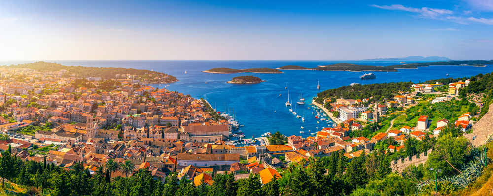 Panorama View of Hvar Town, Hvar Island, Croatia